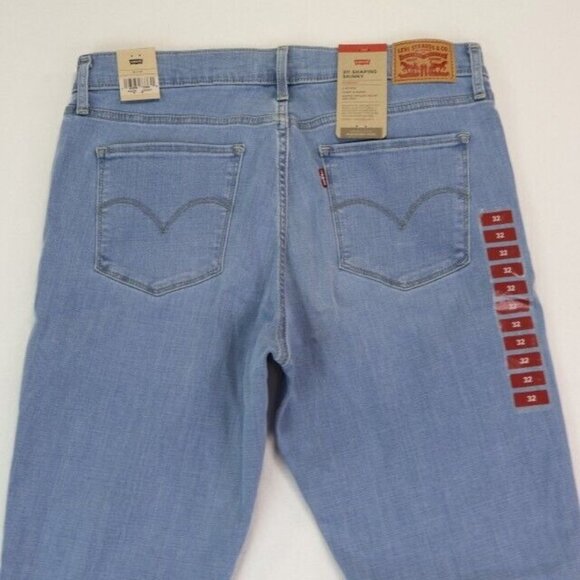Levi's Jeans Womens 32x30 (Fits 33x30) Blue 311 Shaping Skinny Light Wash New - Picture 6 of 11